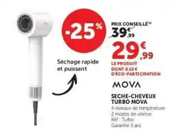 Super U SECHE-CHEVEUX TURBO MOVA offre