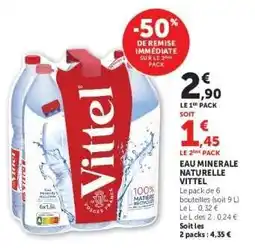 Super U Eau Minérale Naturelle Vittel offre