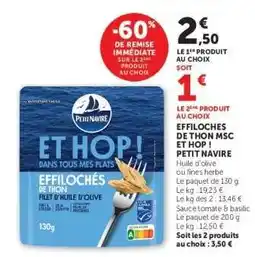 Super U EFFILOCHÉS DE THON MSC ET HOP ! PETIT NAVIRE offre