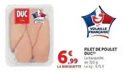 Super U Filet de Poulet DUC offre