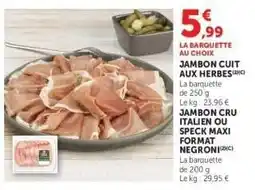 Super U Jambon cuit aux herbes offre