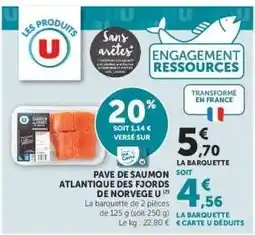 Super U Pavé de Saumon Atlantique des Fjords de Norvège U offre