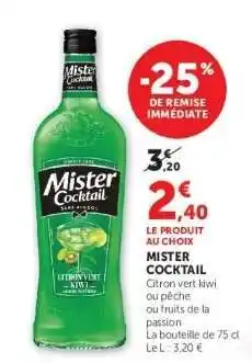 Super U Mister Cocktail offre