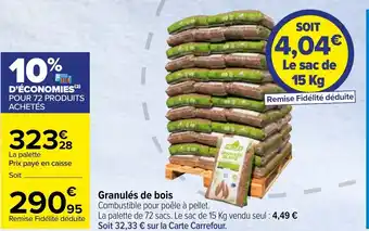 Carrefour Granulés de bois offre