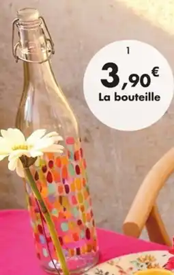 E.Leclerc 1 Bouteille limonade trois décors disponibles : Jasmine, sunset et pois en verre offre