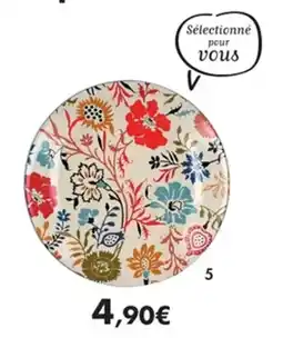 E.Leclerc Assiette dessert jaipur multicolore en grès offre