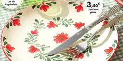 E.Leclerc Assiette plate fiorella en porcelaine offre
