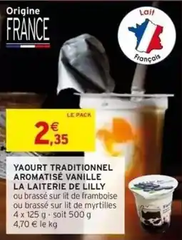 Intermarché Yaourt traditionnel aromatisé vanille la laiterie de lilly offre