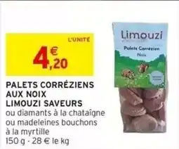 Intermarché Palets corréziens aux noix limouzi saveurs offre