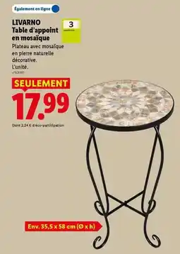Lidl Livarno - tabe d'appoint en mosaique offre
