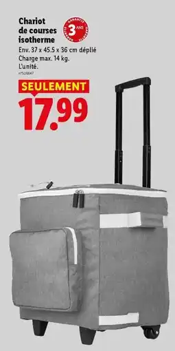 Lidl Chariot de coufres 3 isotherme offre