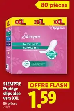 Lidl Flash - protège slips aloe vera xxl offre