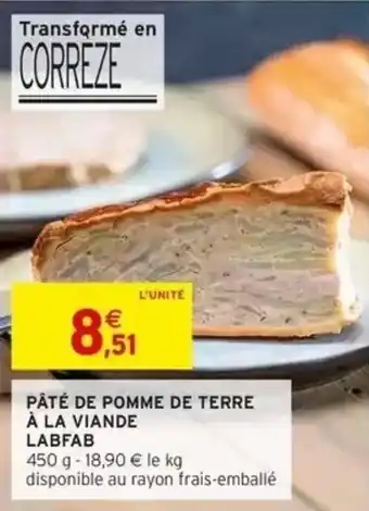 Pâté de pomme de terre à la viande labfab