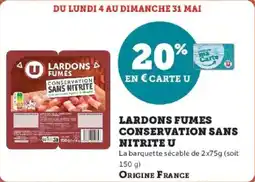Hyper U Lardons fumes conservation sans nitrite u offre