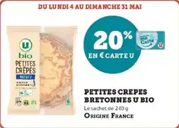 Hyper U Petites crepes bretonnes u bio offre