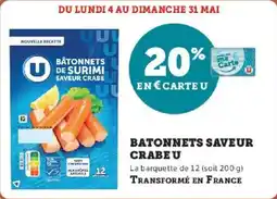 Hyper U Batonnets saveur crabe u offre