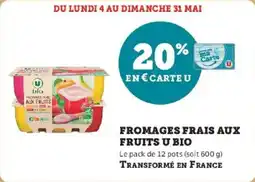 Hyper U Fromages frais aux fruits u bio offre