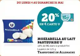 Hyper U Mozzarella au lait pasteurise u offre