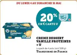 Hyper U Creme dessert vanille proteines +u offre