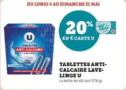 Hyper U Tablettes anti-calcaire lave linge u offre