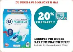 Hyper U Lessive tri doses parfum fraicheur u offre