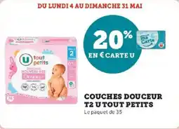 Hyper U Couches douceur t2 u tout petits offre