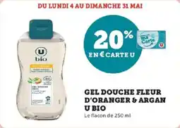 Hyper U Gel douche fleur d'oranger & argan u bio offre