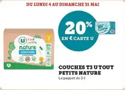 Hyper U Couches t3 utout petits nature offre