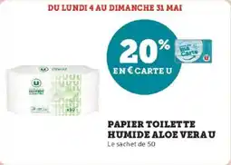 Hyper U Papier toilette humide aloe vera u offre