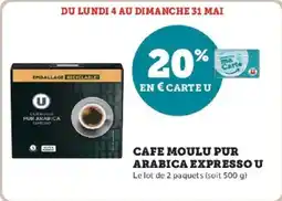 Hyper U Cafe moulu pur arabica expresso u offre
