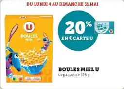 Hyper U Boules miel u offre