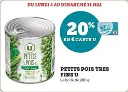 Hyper U Petits pois tres fins u offre