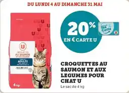 Hyper U Croquettes au saumon et aux legumes pour chat u offre