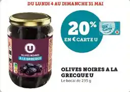 Hyper U Olives noires a la grecque u offre