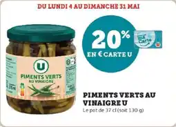 Hyper U Piments verts au vinaigre u offre