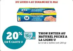 Hyper U Thon entier au naturel peche a la ligne u offre
