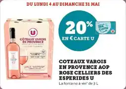 Hyper U Coteaux varois en provence aop rose celliers des esperides u offre