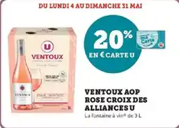 Hyper U Ventoux aop rose croix des alliances u offre