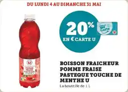 Hyper U Boisson fraicheur pomme fraise pasteque touche de menthe u offre