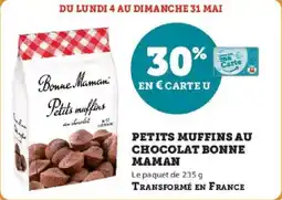 Hyper U Petits muffins au chocolat bonne maman offre