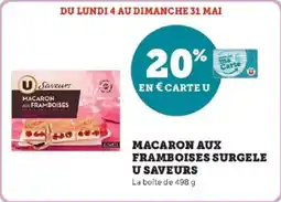 Hyper U Macaron aux framboises surgele u saveurs offre