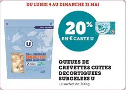 Hyper U Queues de crevettes cuites decortiquees surgelees u offre