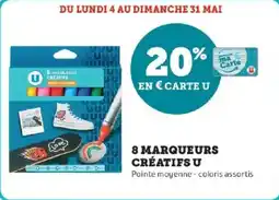 Hyper U 8 marqueurs créatifs u offre