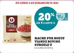 Hyper U Hache pur boeuf viande bovine surgele u offre