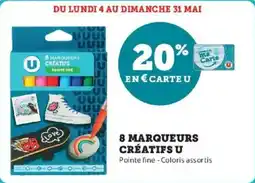Hyper U 8 marqueurs créatifs u offre
