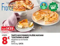 Auchan Supermarché Tarte aux pommes filière auchan cultivons le bon offre