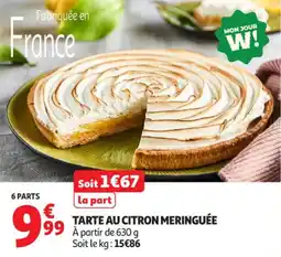Auchan Supermarché Tarte au citron meringuée offre