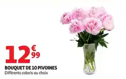 Auchan Supermarché Bouquet de 10 pivoines offre