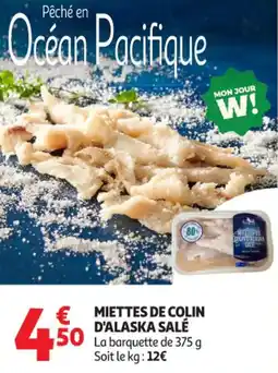 Auchan Supermarché Miettes de colin d'alaska salé offre
