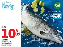 Auchan Supermarché Saumon atlantique entier vidé offre